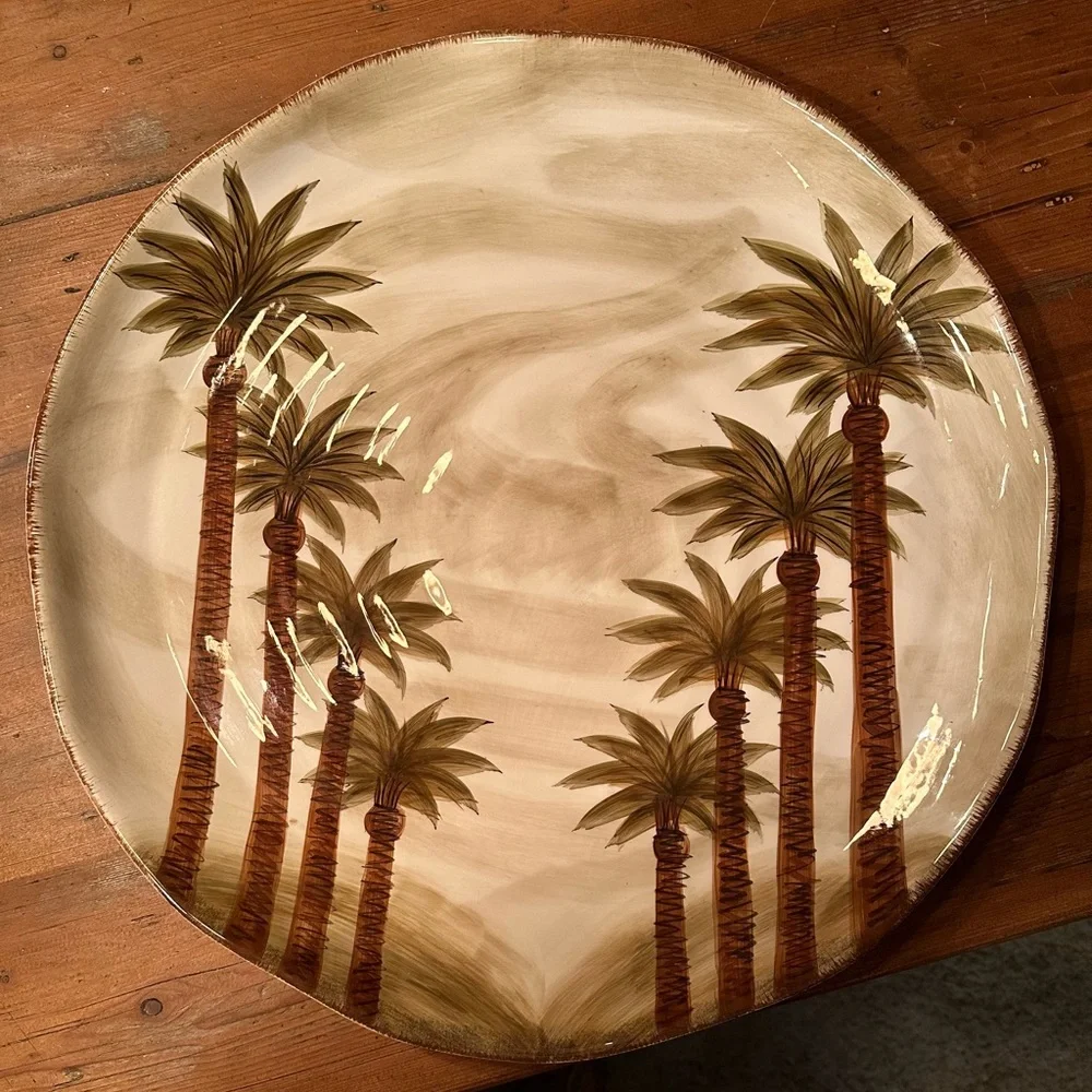 Z Gallerie 18” Dia. Fiji Hand Painted Platter